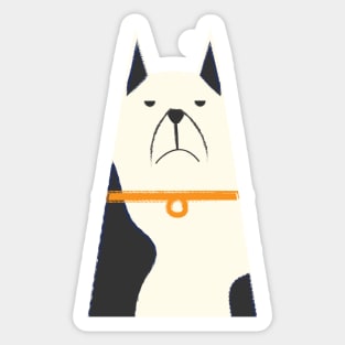 husky in angry mood Sticker